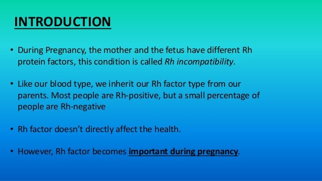 Rh Incompatibility Rh Incompatibility