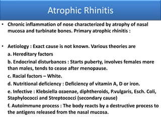 Quick Review for Rhinitis | PPTX