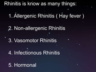Rhinitis report | PPTX
