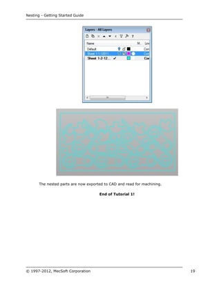 Rhinoscript Nesting Rhino cam nesting_gettingstartedguide | PDF