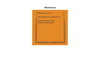 Rhinoceros
Rhinoceros by Eugene Ionesco none click here https://newsaleproducts99.blogspot.com/?book=0573614741
 