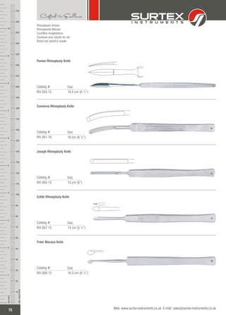 Rhinoplastic Instruments RHINOLOGY INSTRUMENTS | PDF