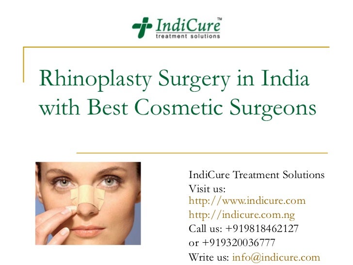 rhinoplasty surgery surgeons india plastic ppt cosmetic edited slideshare