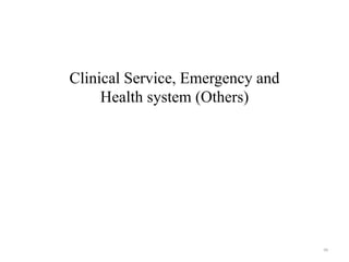 Clinical Service, Emergency and
Health system (Others)
94
 