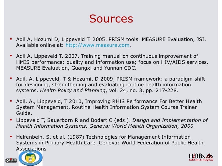 Routine Health Information Systems  Measure Evaluation