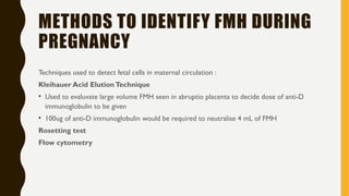 Fmh Test Rhogam rh isoimmunisation.pptx explained in detail | PPTX