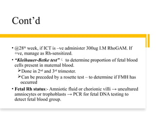 Comprehensive Overview of Rhesus (Rh) Isoimmunization in Pregnancy and ...