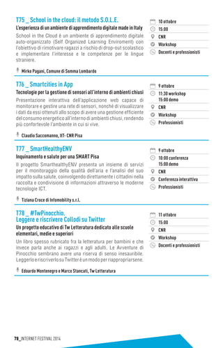 Internet Festival 2014 a Pisa: il programma booklet