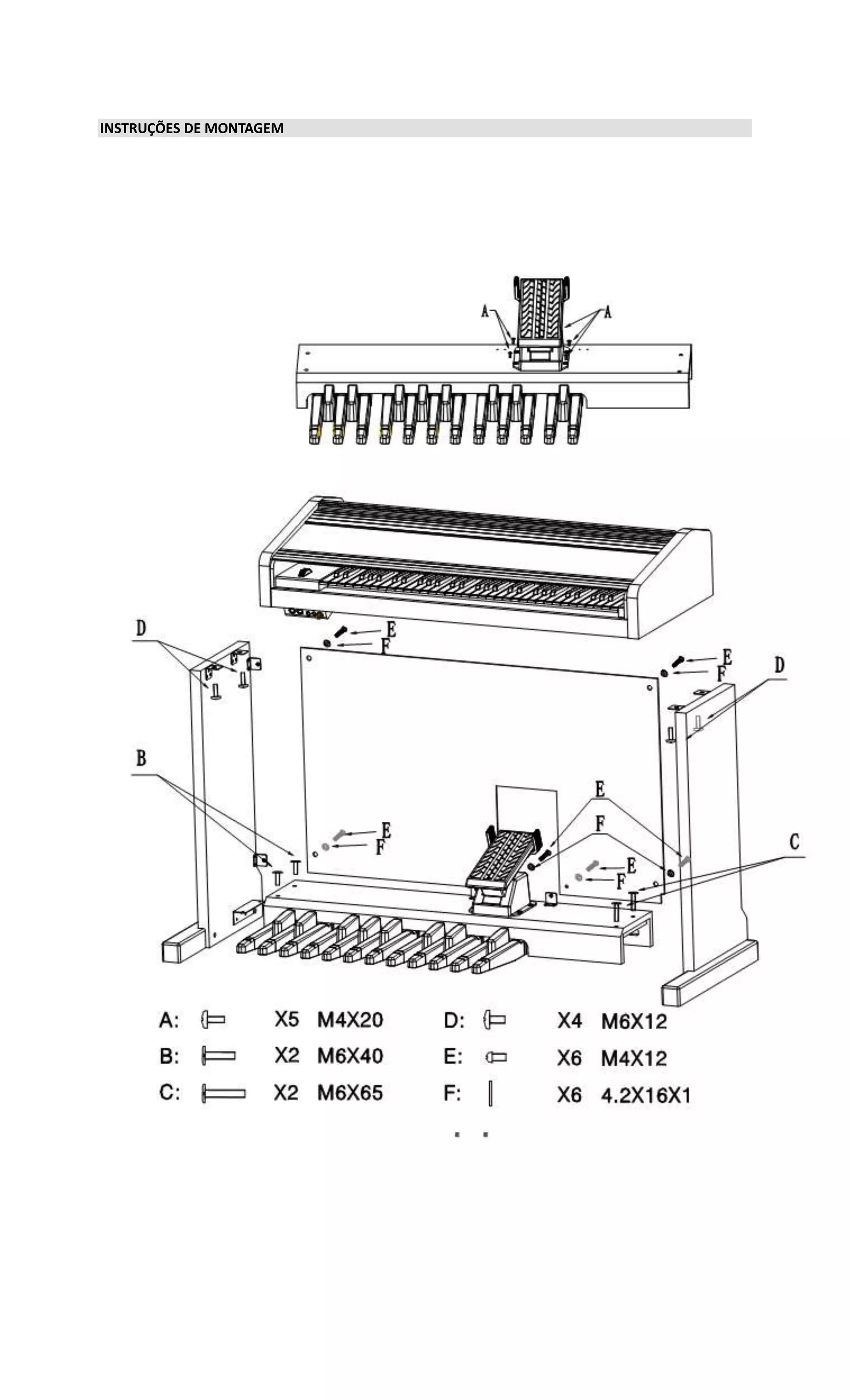 INSTRUÇÕES DE MONTAGEM
 