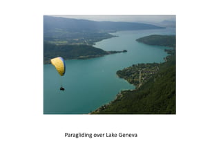 Paragliding over Lake Geneva