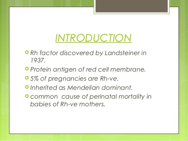Rh Negative Pregnancy Rh Negative Pregnancy