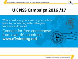 UK NSS Campaign 2016 /17
 
