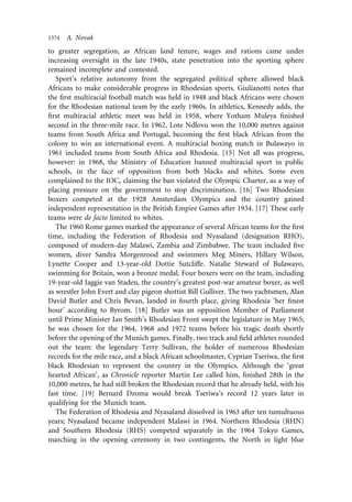 Rodishia Butler Rhodesian Olympic Team | PDF