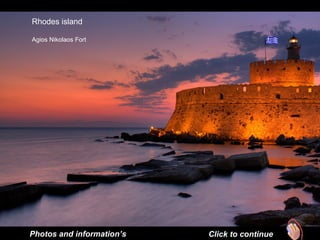 Rhodes island Agios Nikolaos Fort  Photos and information’s Click to continue 