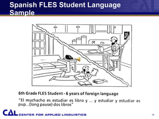 Spanish FLES Student Language Sample 