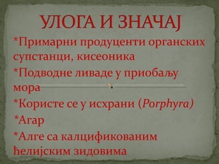 црвене алге (Rhodophyta)