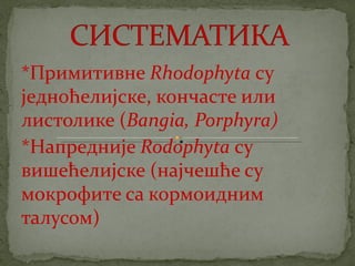 црвене алге (Rhodophyta)