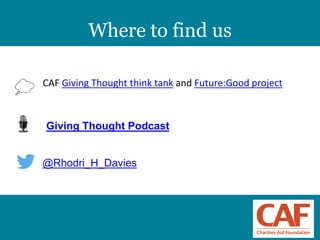 Rhodri davies technology and future challenges facing charities | PPT