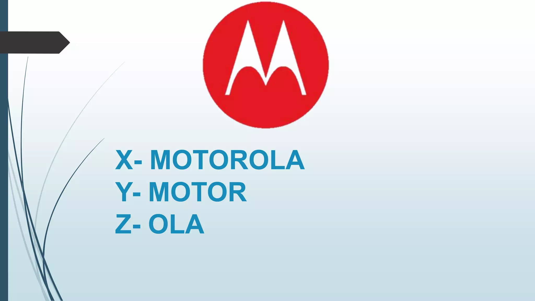 X- MOTOROLA 
Y- MOTOR 
Z- OLA 
 
