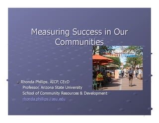 CM10 Measuring Success Rhonda Philips