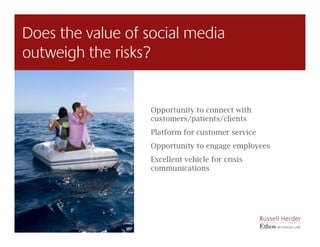 Social Media: Embracing the Opportunities, Averting the Risks