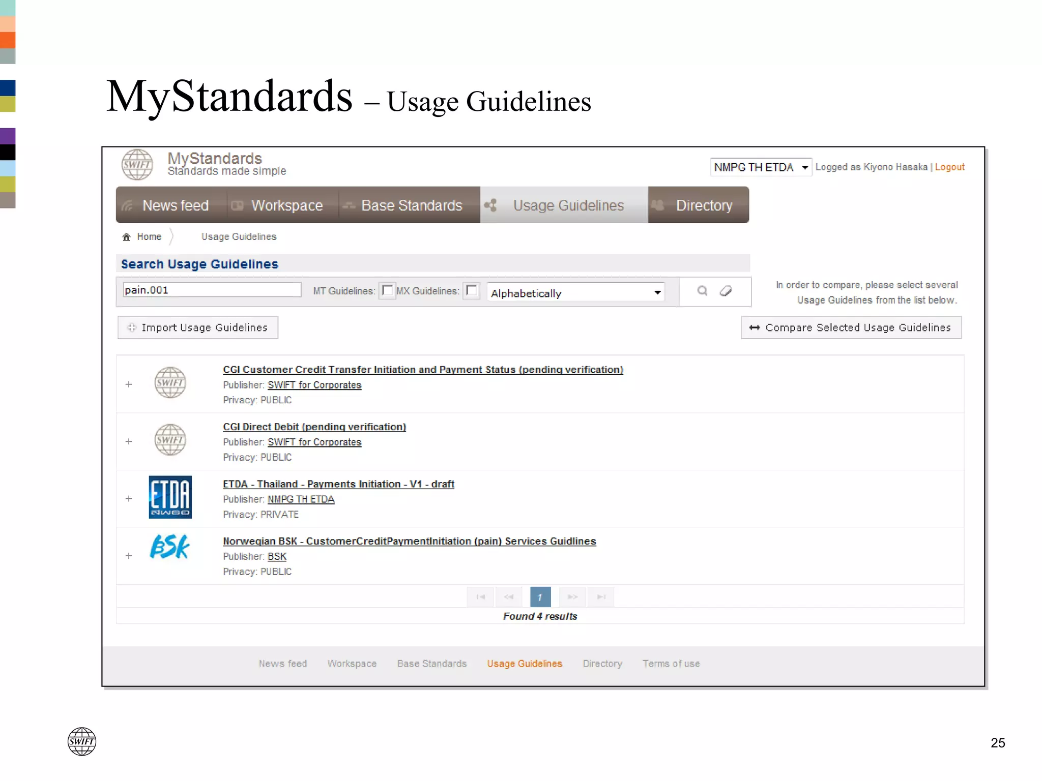 25
MyStandards – Usage Guidelines
 