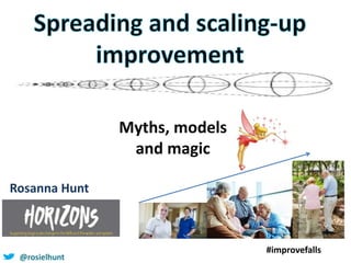 @rosielhunt
Myths, models
and magic
#improvefalls
Rosanna Hunt
Horizons
NHS England
 