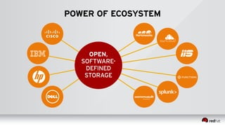 POWER OF ECOSYSTEM 
OPEN, 
SOFTWARE-DEFINED 
STORAGE 
 