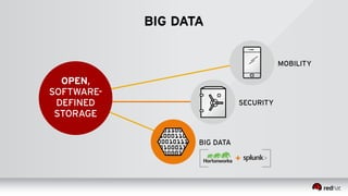 BIG DATA 
MOBILITY 
OPEN, 
SOFTWARE-DEFINED 
STORAGE 
SECURITY 
BIG DATA 
 
