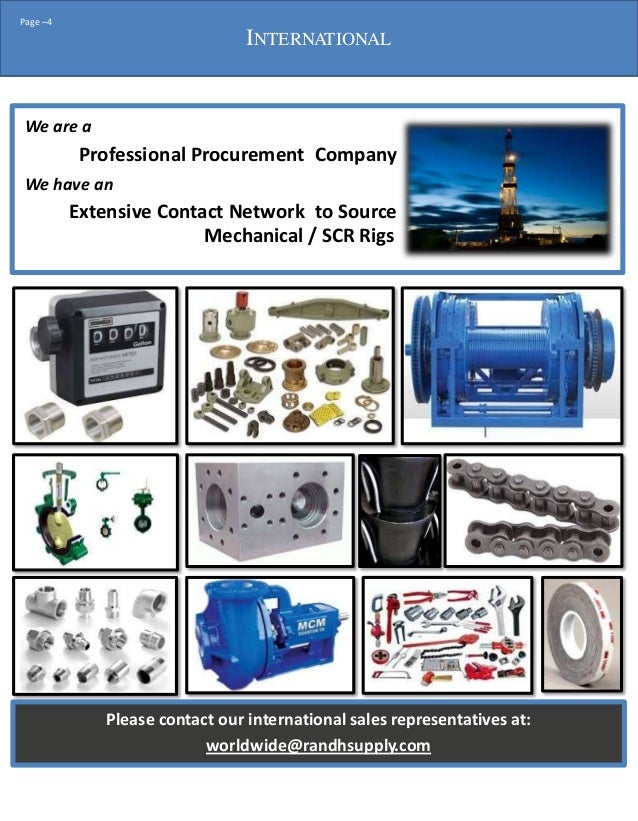 R H Supply Domestic Upstream Distributors Oilfield Equipment Supplie