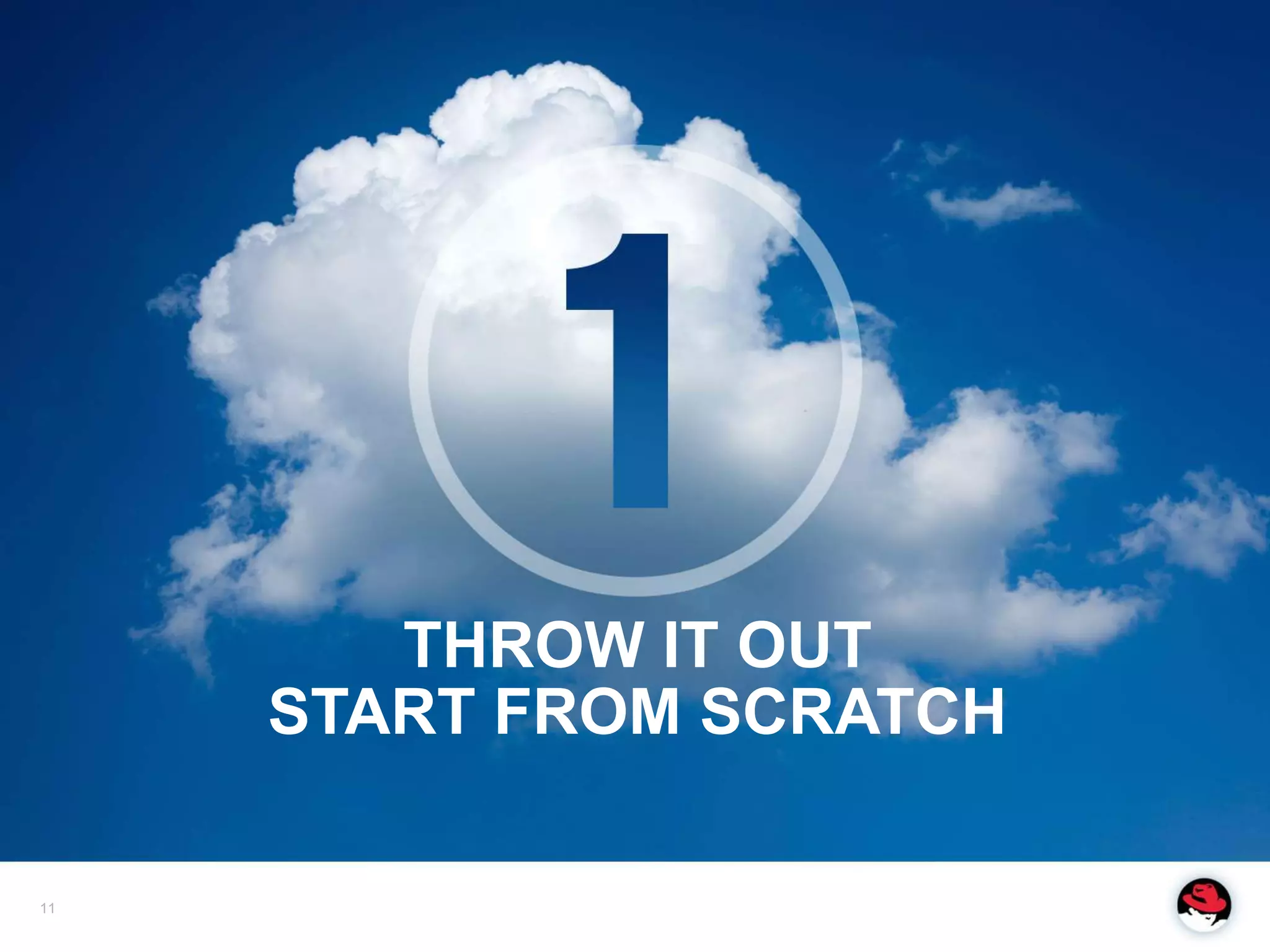THROW IT OUT
     START FROM SCRATCH

11
 