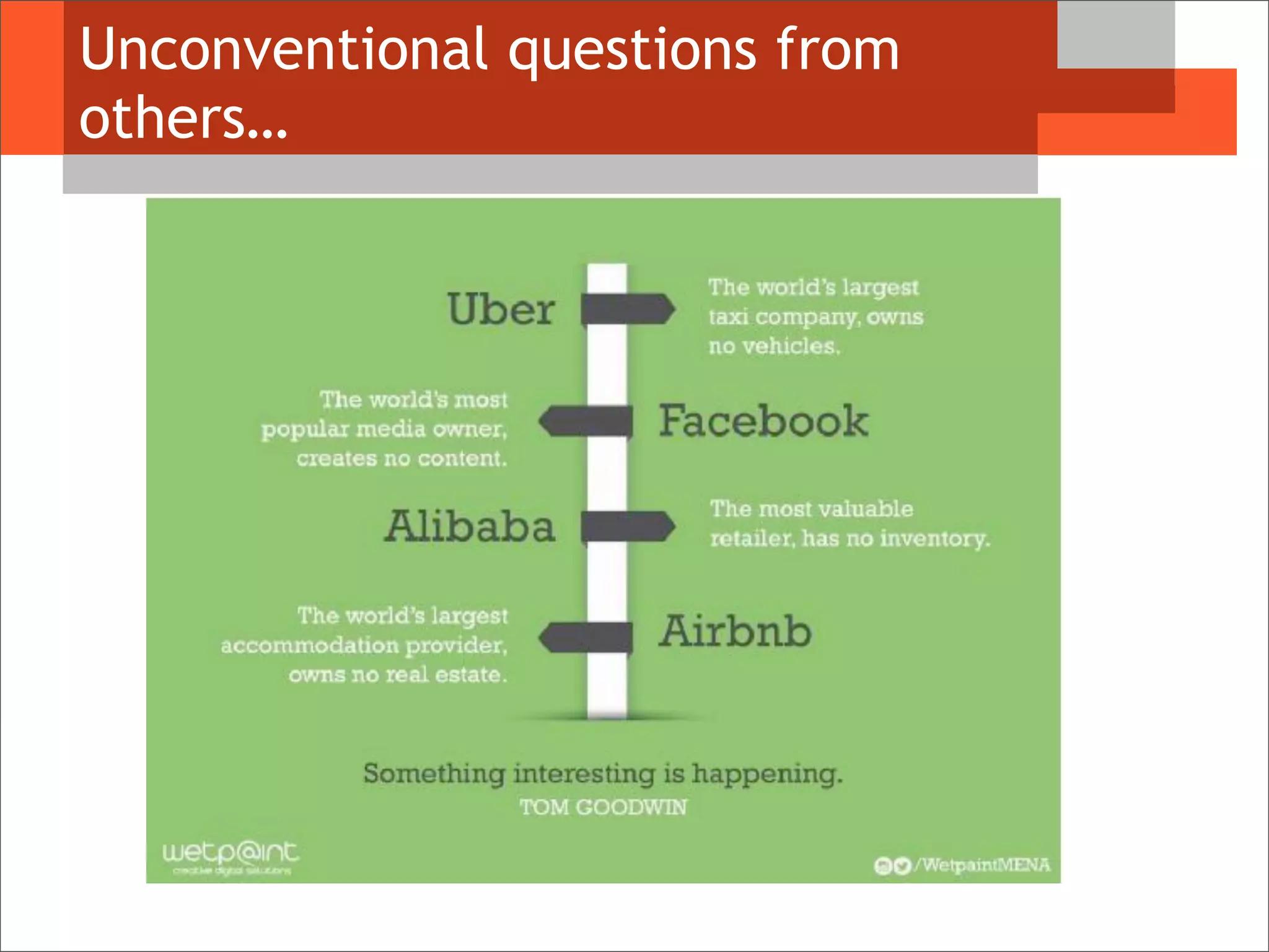 Unconventional questions from
others…
 