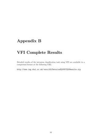Appendix B

VFI Complete Results

Detailed results of the intrusion classiﬁcation task using VFI are available in a
compressed format at the following URL:

http://www.isg.rhul.ac.uk/~mrai182/Detailed%20VFI%20Results.zip




                                       44
 