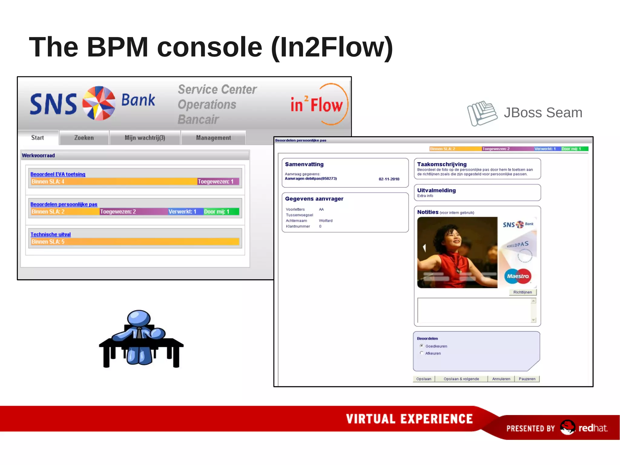 The BPM console (In2Flow)

                            JBoss Seam
 