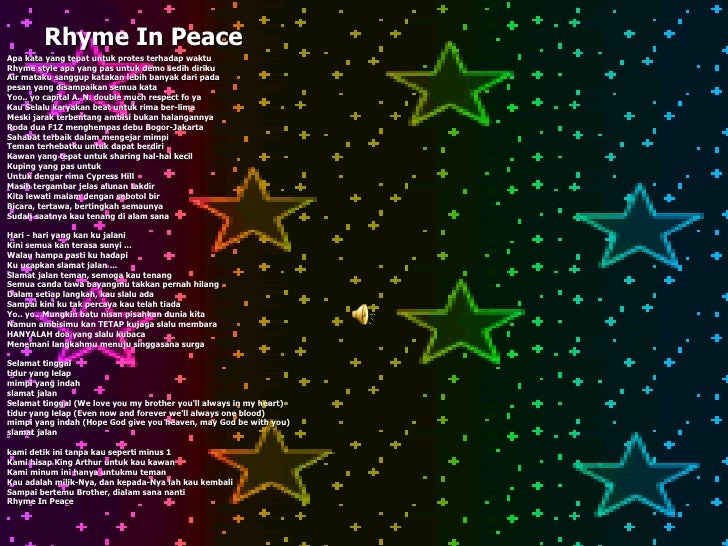 Rhyme in peace