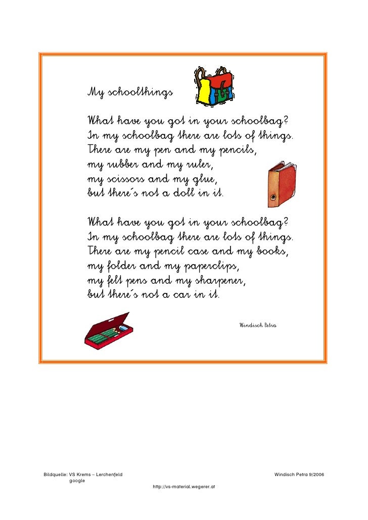Rhyme Schoolthings
