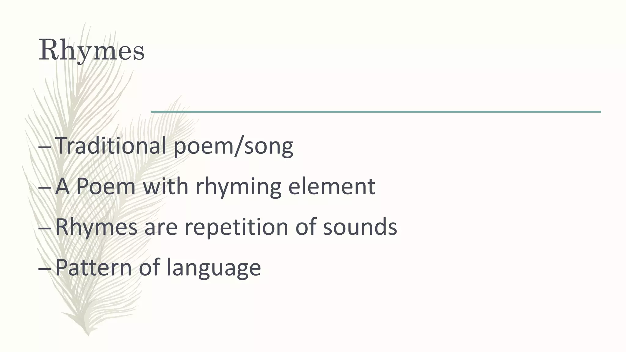 Teaching Rhymes in early years | PPTX