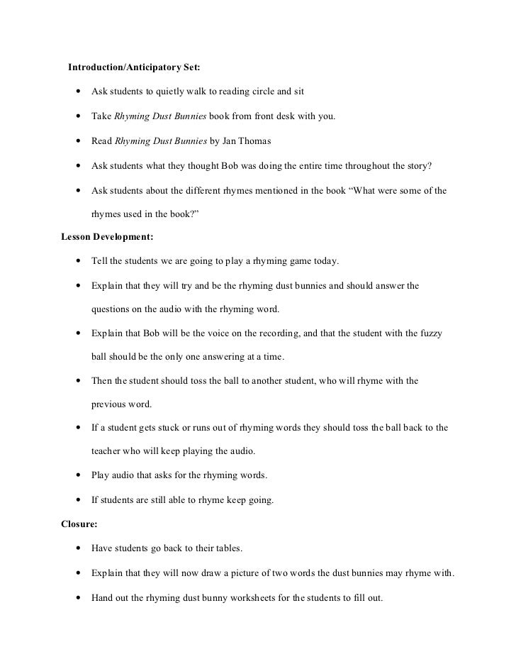 Rhyming Lesson Plan rhyming-lesson-plan