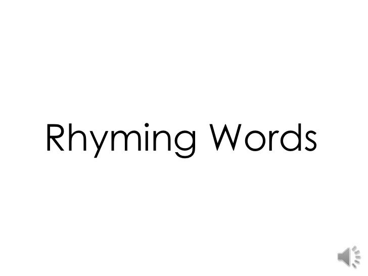 Rhyming words practice at