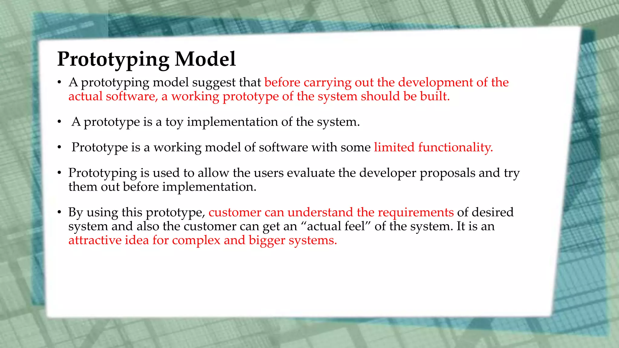 PROTOTYPE MODEL | PPTX | Technology & Computing