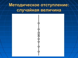 Методическое отступление:Методическое отступление:
случайная величинаслучайная величина
 