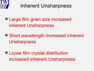 Contrast Unsharpness Radiographic Interpretation Limited Radiographicc | PPT