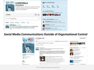Social Media Communications Outside of Organizational Control




                       2011 Immigrant National Convention
 