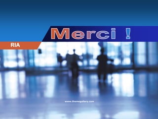 IDE (2/2)Flex BuilderFlex Builderest un environnement de développement intégré basé sur Eclipse, qui autorise la création d'applications Internet riches (RIA) avec Adobe Flex Framework. Avec Flex Builder, les développeurs créent et déploient en un clin d'œil des applications expressives et intuitives, offrant une interactivité hors pair. Flex Builderest un environnement de développement propice à la productivité, permettant aux développeurs de personnaliser leurs applications en fonction de l'aspect recherché.RIA