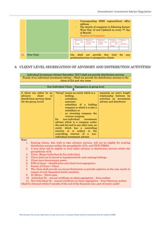 Sebi Addendum Form.pdf Amendment in SEBI (Investment Adviser) Regulations, 2013 | PDF