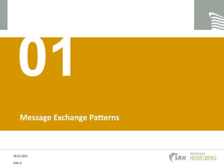 Message Exchange Patterns
01
30.01.2015
Folie 3
 
