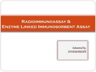Radioimmunoassay &
Enzyme Linked Immunosorbent Assay
 