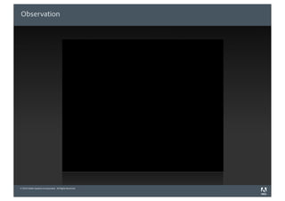 Observation




© 2010 Adobe Systems Incorporated. All Rights Reserved.
 