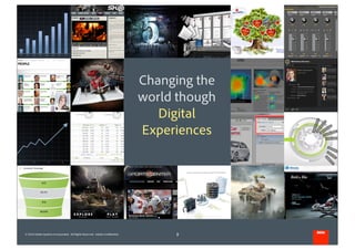 Changing the
                                                                             world though
                                                                                Digital
                                                                             Experiences




© 2010 Adobe Systems Incorporated. All Rights Reserved. Adobe Con dential.        2
                                                                                  2
 