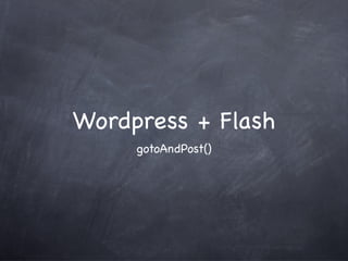 Integración Flash y Wordpress